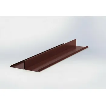 Střecha Rozdělovací lišta r.š.333mm pozink Lakovaný RAL 8017 hnědá čoko s folií dl.2m