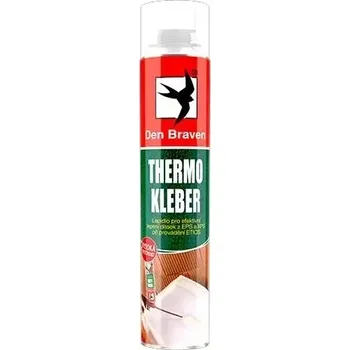 Průmyslové lepidlo Pěna lepicí pistolová Den Braven Thermo kleber – 750 ml (Je jednosložkové nízkoexpanzní polyuretanové lepidlo, speciálně vyvinuté pro vysoce efektivní lepení a montáž izolačních systémů ETICS (na lepení EPS, XPS))
