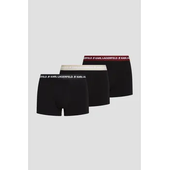 Boxerky SPODNÍ PRÁDLO KARL LAGERFELD LOGO TRUNK COLORBAND CHATEAU GREY-CABERNET-BLK