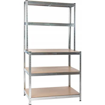 Dílenský regál Skladový regál s nástavbou G 100x30/60x180 150 kg Ocel pozinkovaná