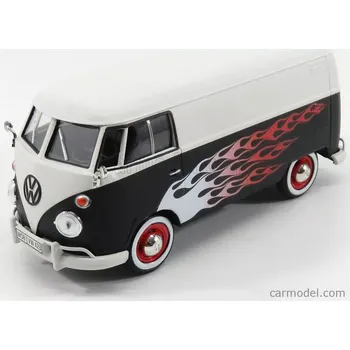 autíčko Motor-max Volkswagen T1 Type 2 Van Custom Garage 1962 1:24 Matná Černá Bílá