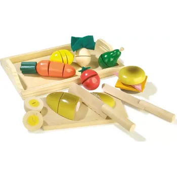 Dřevěná hračka small foot Dřevěné krájecí potraviny snídaně - poškozený obal