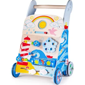 Hračka Bigjigs Toys Dřevěné aktivní chodítko moře - sleva