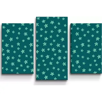 Obraz Sablio Obraz - 3-dílný Zelené hvězdy - 75x50 cm
