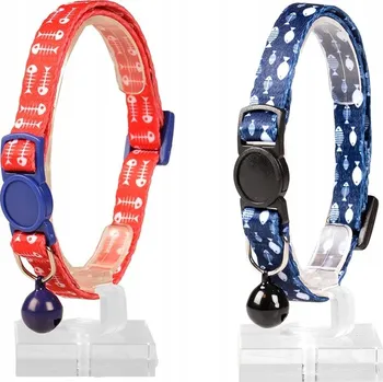 Obojek pro psa Duvo+ Obojek pro kočky se vzorem rybičky se zvonečkem