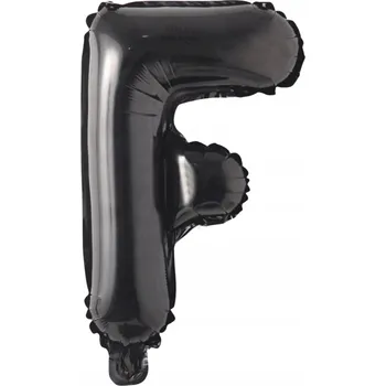 Balónek Fóliový balónek Písmeno F černý 92 cm