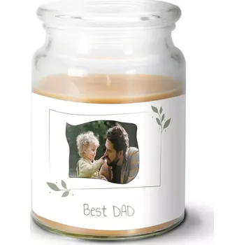 Svíčka Sablio Vonná svíčka s fotkou v dóze s vůní skořice MAXI: 500 g