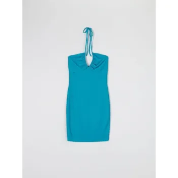 Dámské šaty Sinsay - Mini šaty s ozdobným vázáním - modrá - 2065Q-56X - 2065Q-56X-XXL