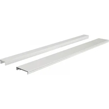 LED páska LIGHT IMPRESSIONS Deko-Light profil kryt - Plano ES a MS Uplight prázdný segment, alu elox - LIGHT IMPRESSIONS IMPR 988207