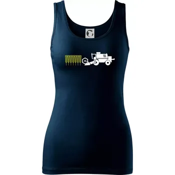 Dámské tričko Kombajn sklizeň - Dámské tílko - XL ( Námořní modrá (velmi tmavá - téměř černá) )