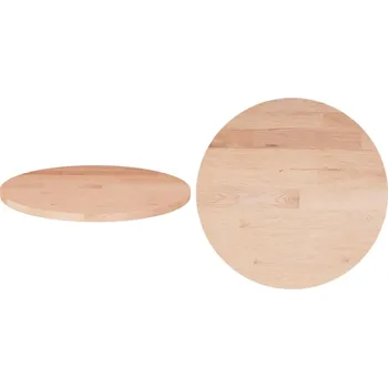 Konferenční stolek 5 cm, Kulatý deska ke stolku, surové dubové dřevo, Ø50x1