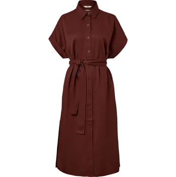 Dámské šaty 636288 - Tchibo - Halenkové šaty ze lněné směsi - pro ženy - vel. 38 - barva: hnědá