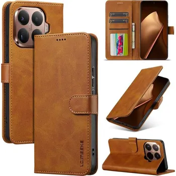 Pouzdro na mobilní telefon IMEEKE 126587 IMEEKE Peněženkový obal pro Xiaomi 15T Pro světle hnědý