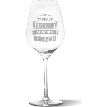 Víno Sablio Sklenička na víno Ty pravé legendy se rodí v březnu: 49 cl