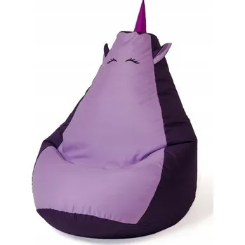 Taburet Go Gift Taburet sedací vak Jednorožec fialovo-světlá