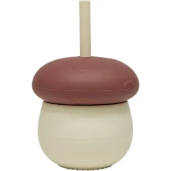 DĚTSKÝ SILIKONOVÝ HRNEK SE SLÁMKOU, UZAVÍRATELNÝ - HOUSENKA OYOY