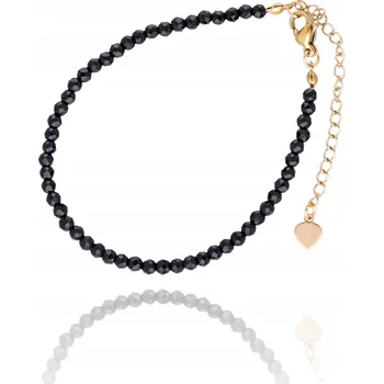 Náramek Náramek s černými kameny, drobnými korálky a obsidiánem – nastavitelný