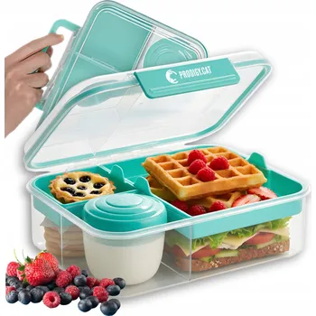 Svačinový box Nádoba na potraviny Lunch Box s přihrádkami, svačinový box 2200 Ml, Bez BPA