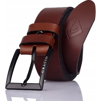 Opasek PÁSEK MĘSKI KE KALHOTÁM KOŽENÝ GRACIO KŮŽE DÉLKA PÁSKU 100 CM DÁREK