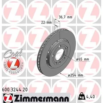Brzdový kotouč Brzdový kotouč ZIMMERMANN 600.3244.20