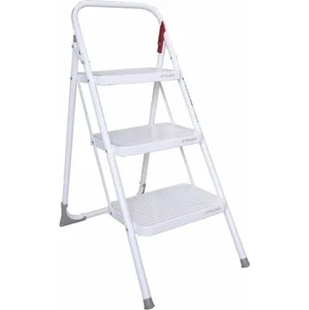 Schůdek Rolser skládací schůdky M11 UNE, 3 stupně, EN131 pro profesionální použití, bílé MET004-1024
