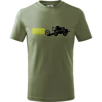 Kombajn sklizeň - Tričko dětské bavlněné - 122 cm/6 let ( Khaki )