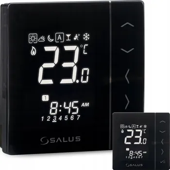 Regulátor teploty Salus drátový programovatelný týdenní černý