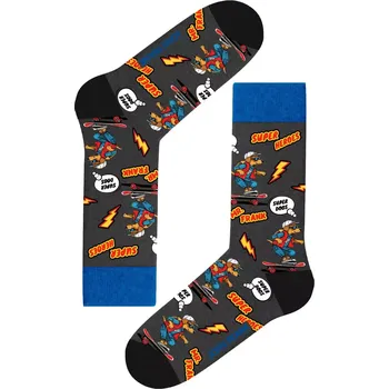 Sada pánského spodního prádla Pánské ponožky John Frank JFLSFUN164 uni ocelovka