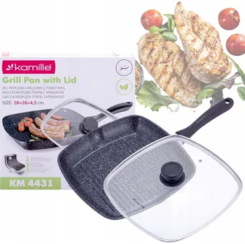 Pánev Grilovací pánev Kamille 28 cm s mramorovým povrchem