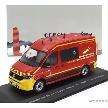 autíčko Odeon Volkswagen Krafter L2h2 Lanery Vpl Sdis 71 Saone Et Loire Vehicule Secours Nautiques Sapeurs Pompiers 2020 1:43 Červená Žlutá