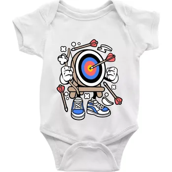 Kojenecký body Lukostřelba komiks - Body kojenecké s krátkým rukávem - Krátký r. 12-18 měs ( Bílá )