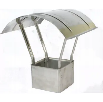 Komín KOMÍNOVÁ STŘÍŠKA NÁSADKA Z ŽÁRUVZDORNÉHO PLECHU ČERNÁ 13,5X13,5CM