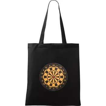 Nákupní taška Terč na šipky - Taška bavlněná - 42 x 38 cm ( Černá )