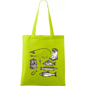 Rybářský set - Taška bavlněná - 42 x 38 cm ( Limetková )
