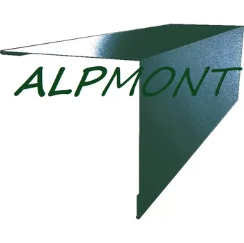 Rohová lišta s koncovým vyztužením r.š.100mm pozink lakovaný RAL 8004 cihlová dl.2m