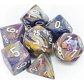 Příslušenství k deskovým hrám Sada kostek pro RPG Chessex 27440 Festive Carousel White