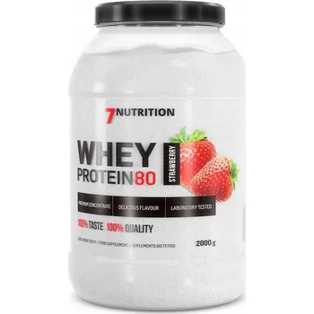 Protein Protein syrovátkový koncentrát - WPC 7Nutrition prášek 2000 g příchuť jahoda