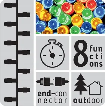 Vánoce Vánoční osvětlení na stromeček Jumi pro vnitřní i venkovní použití 3 m, 101 - 200 světýlek