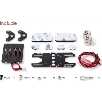 RC náhradní díl Yeah Racing Magnetické propojení napájení šasi a karoserie - Černé pro Traxxas TRX-4