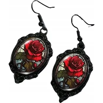 Náušnice Visací Náušnice Gotické Vitráže Růže
