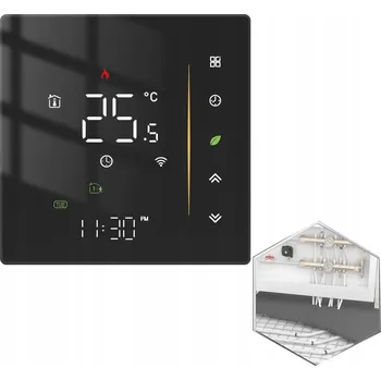 Termostat ZIGBEE TUYA Chytrý termostat pro podlahové vytápění (vodní), černý