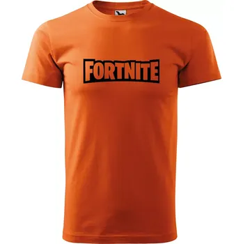 Pánské tričko Sablio Tričko s potiskem Fortnite - oranžové 5XL