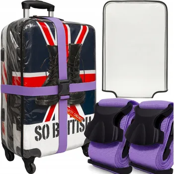 OCHRANNÝ OBAL NA STŘEDNÍ KUFR + 2X POPRUH ZABEZPEČUJÍCÍ KUFR / ZAVAZADLO