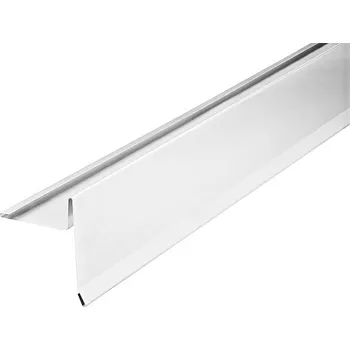 Střecha Závětrná lišta klasik s odkapem r.š.250mm pozinkovaná Lakovaná RAL 9010 bílá s folií dl.2m