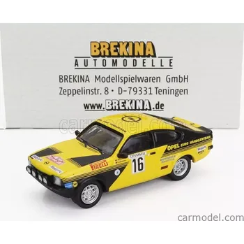 autíčko Brekina plast Opel Kadett C Gt/e (night Version) N 16 1:87, žlutá