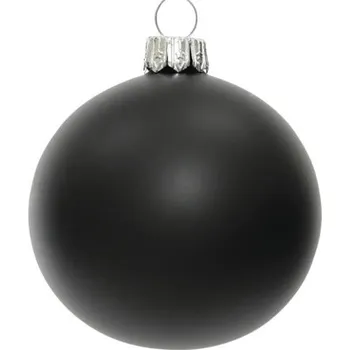 Vánoční ozdoba Vánoční ozdoba skleněná koule Ø 6 cm 6 ks matná černá