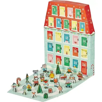 Dřevěná hračka Petit Collage Vánoční adventní kalendář Poškozený obal
