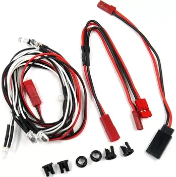 RC model Yeah Racing Ultra svítivý F/R LED světelný kit pro 1/10 (4x teplá bílé, 2x červené)