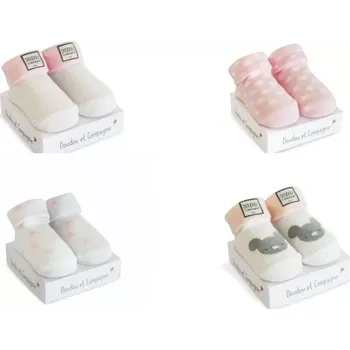 Hračka pro nejmenší Doudou et Compagnie Paris Doudou Ponožky pro holčičku 0/6 měs. 1 pár růžová
