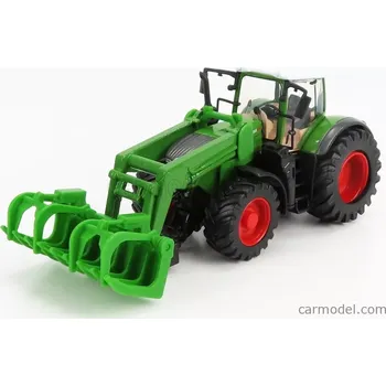 autíčko Bburago Fendt Vario 1050 Tractor With Front Grapple 2016 1:50 Zelená Šedá Červená